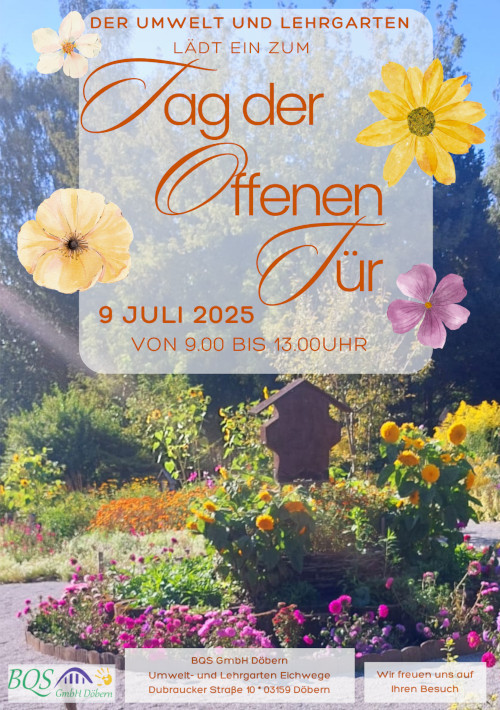 Flyer des Tags der offenen Tür am 9.7.2025